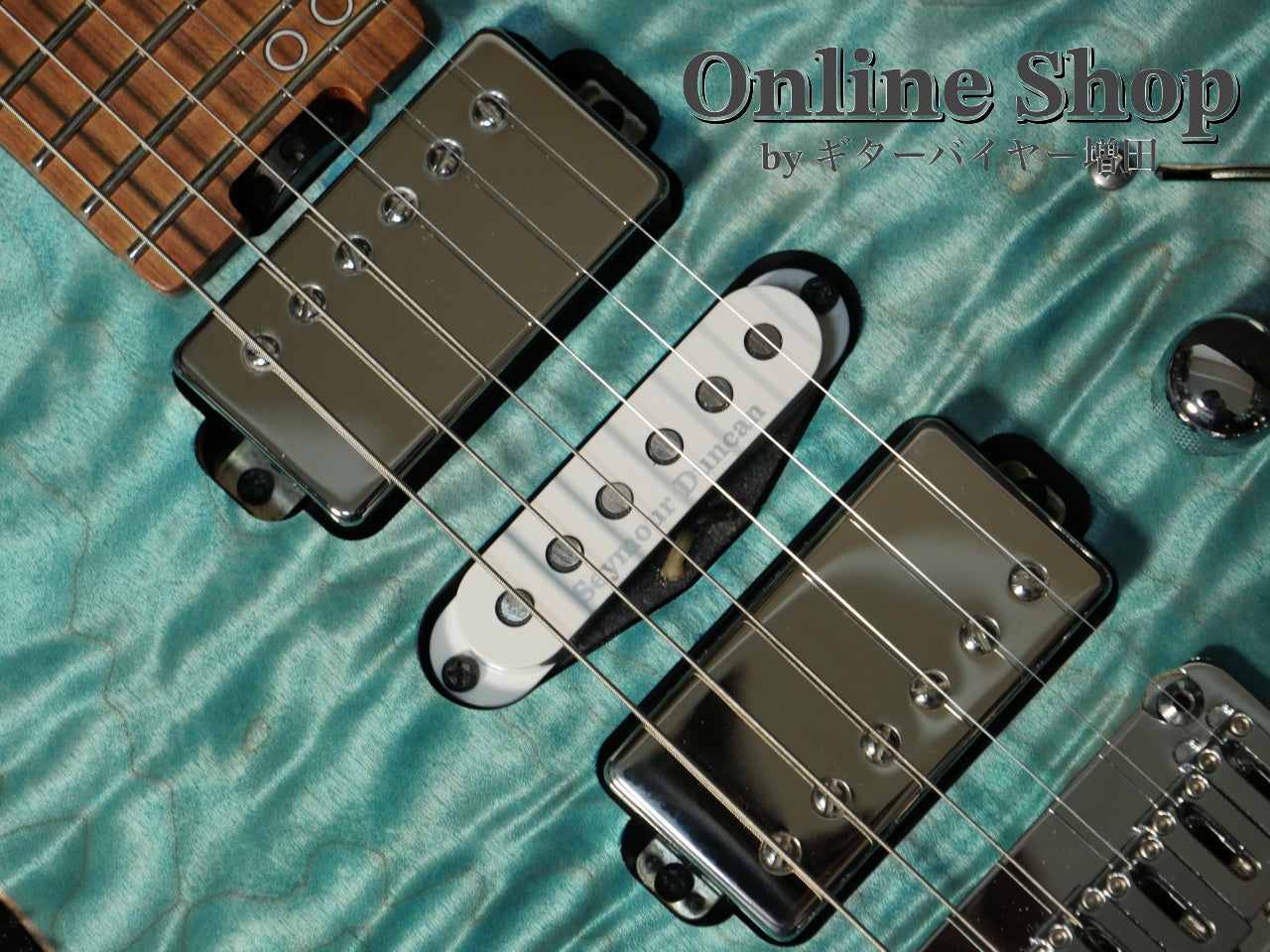 USED 2022 Schecter Exceed EX-5B-24-CTM-VTR 5A Quilted Maple & Pau Ferro Neck Calibean Blue / Trans White