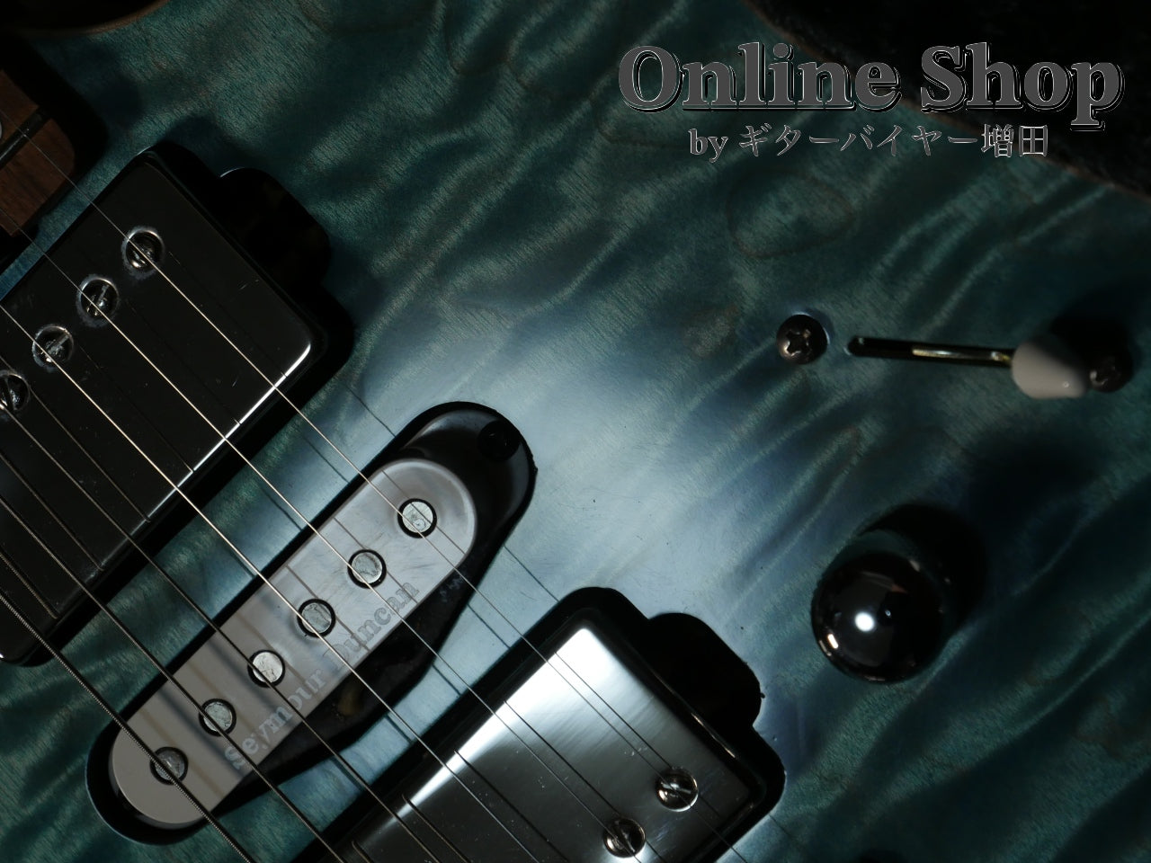 USED 2022 Schecter Exceed EX-5B-24-CTM-VTR 5A Quilted Maple & Pau Ferro Neck Calibean Blue / Trans White