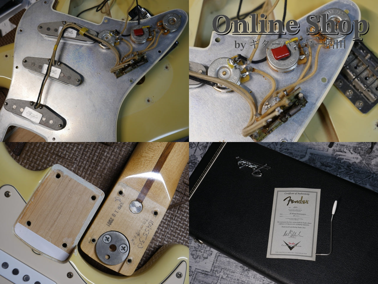USED 2001 Fender Custom Shop "JB Wired" Stratocaster NOS Olympic White