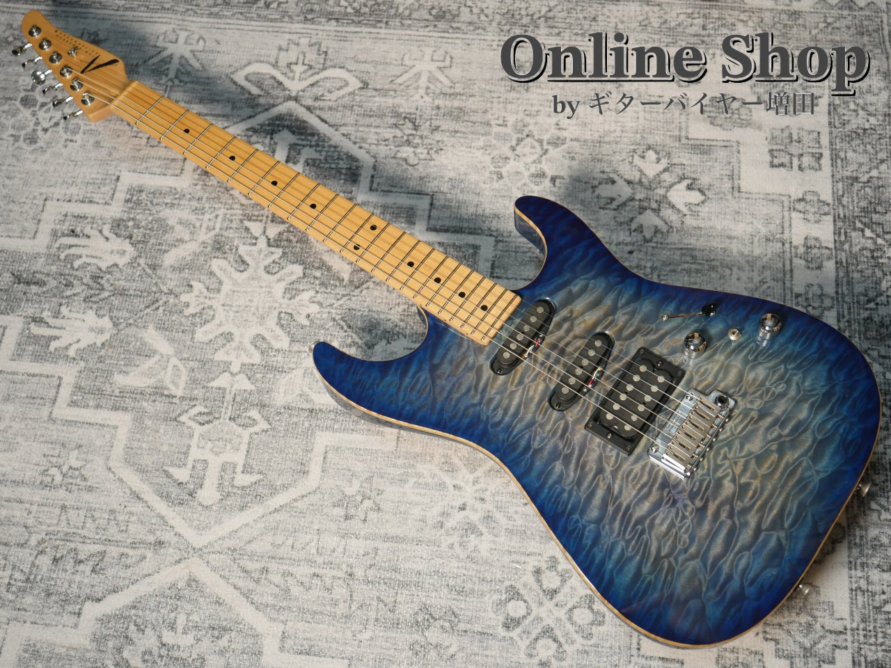 USED 2008 Tom Anderson Hollow Drop Top Jack's Blue Burst with Binding