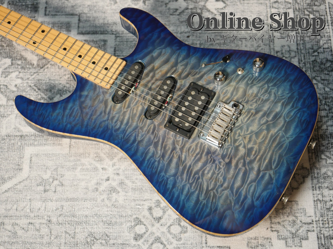 USED 2008 Tom Anderson Hollow Drop Top Jack's Blue Burst with Binding