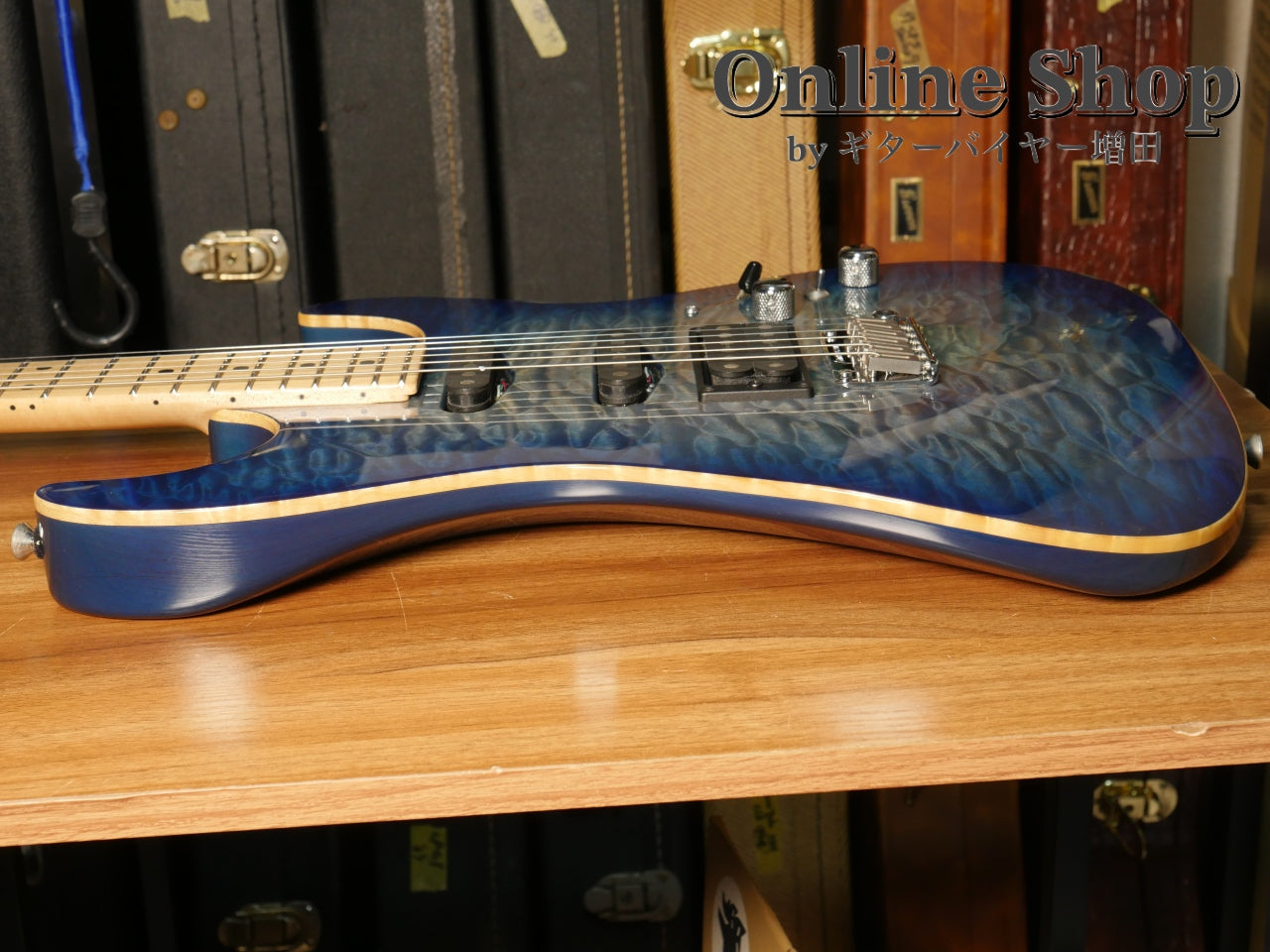 USED 2008 Tom Anderson Hollow Drop Top Jack's Blue Burst with Binding