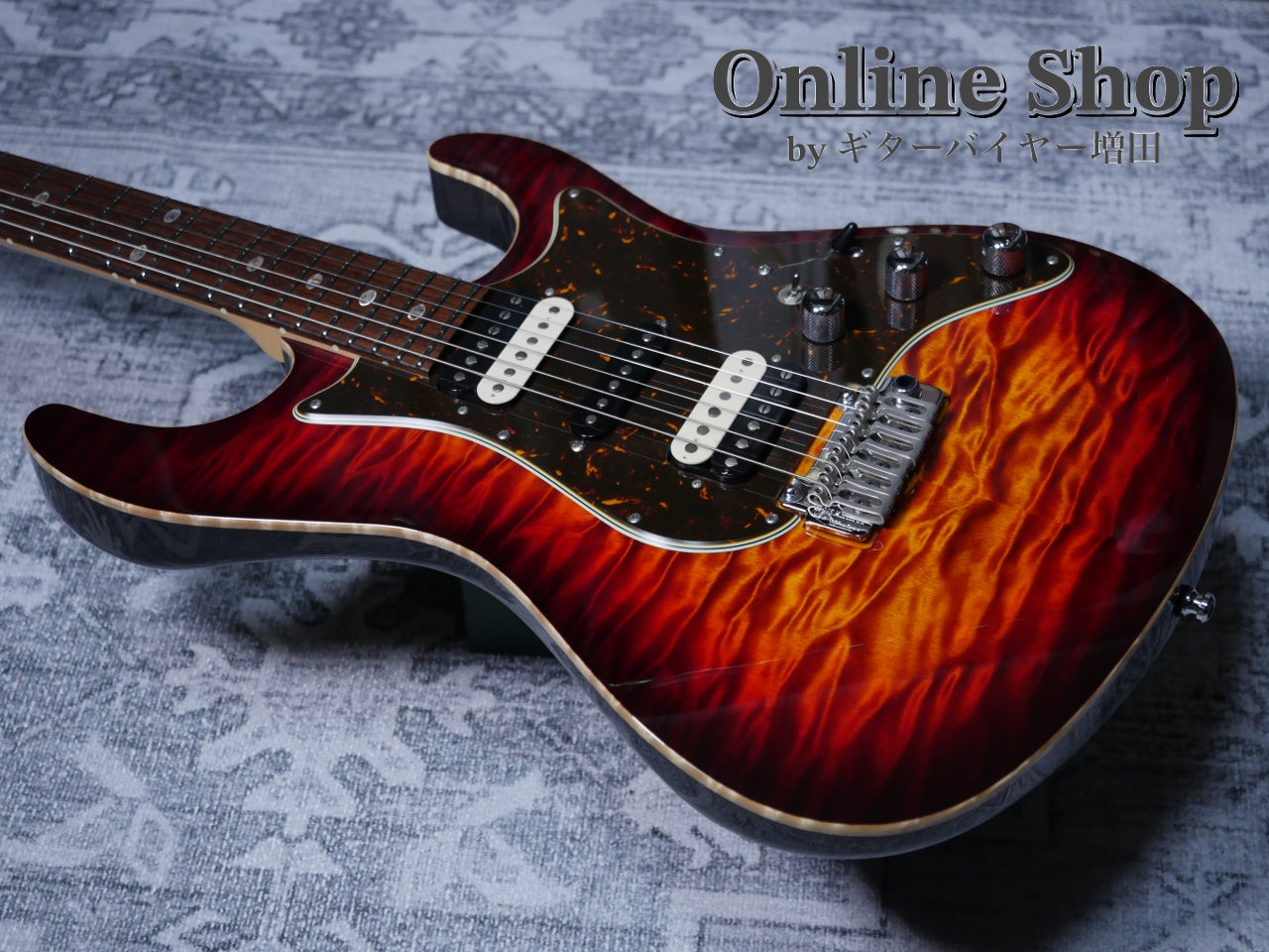 USED 2017 Freedom Custom Guitar Research Hydra 2-Point "Premium Quilt Maple" 日の出(HD)/MH