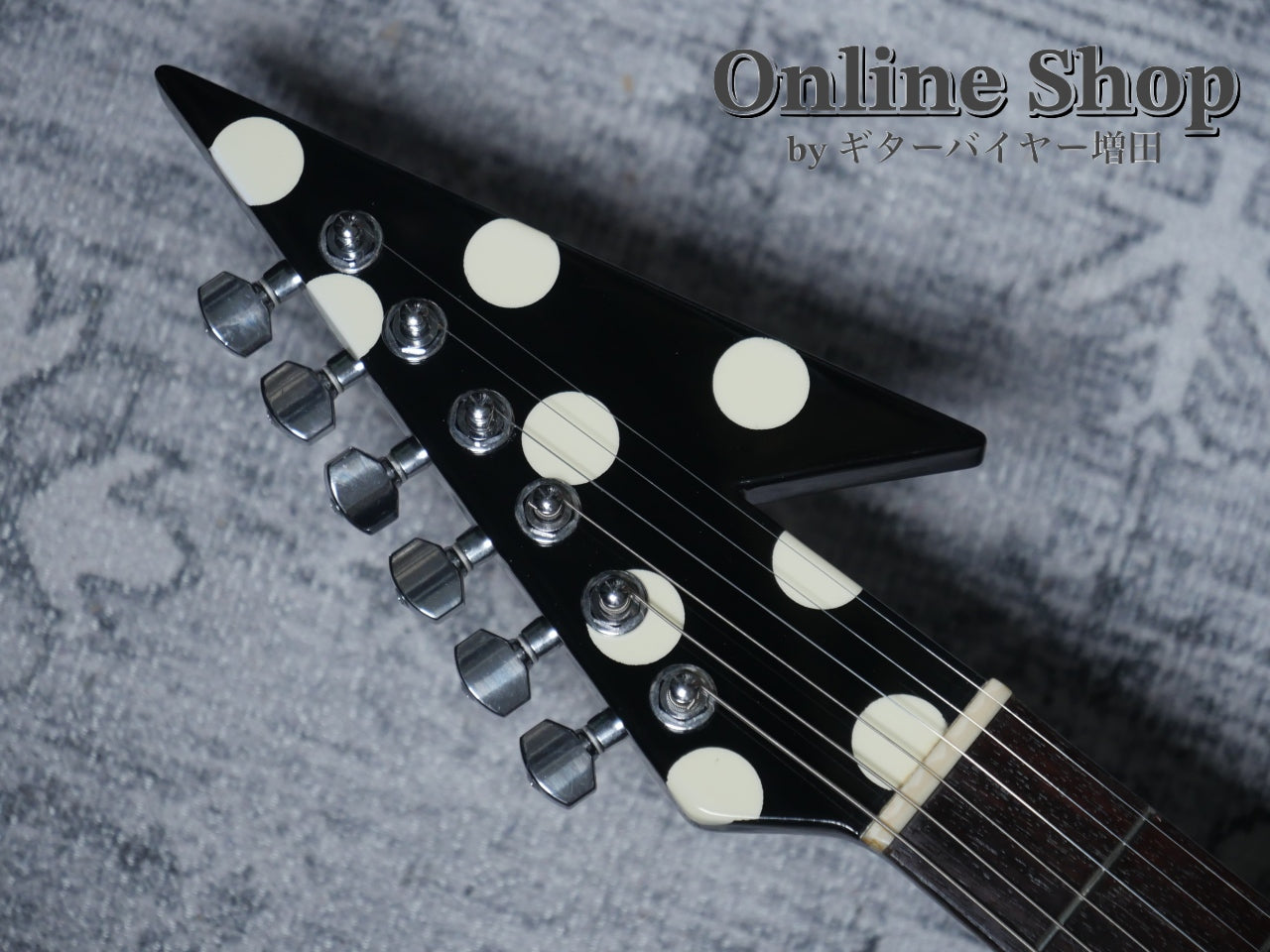 USED 1990s Fernandes FV-105RR BL-W Polka Dots