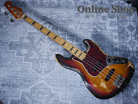VINTAGE 1973 Fender Jazz Bass "Black Inlay & Binding" Sunburst