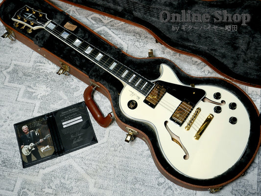 USED 2017 Gibson Memphis LIMITED EDITION Alex Lifeson ES-Les Paul Custom Classic White