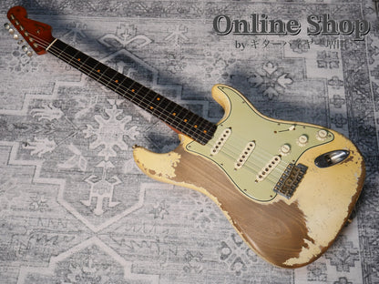 USED 2024 Fender Custom Shop MBS "Dale Wilson" 1962 Stratocaster Heavy Relic Aged Olympic White