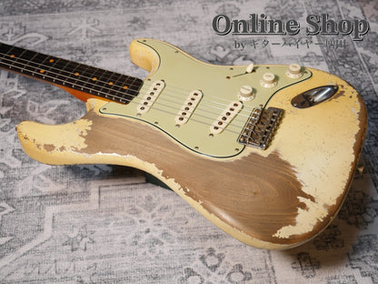USED 2024 Fender Custom Shop MBS "Dale Wilson" 1962 Stratocaster Heavy Relic Aged Olympic White
