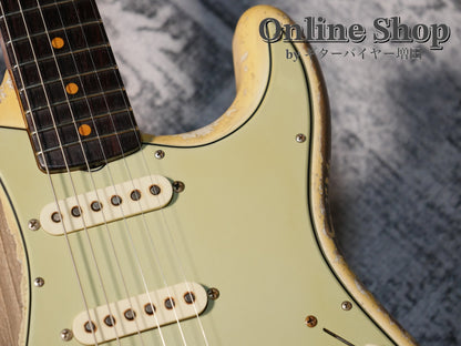 USED 2024 Fender Custom Shop MBS "Dale Wilson" 1962 Stratocaster Heavy Relic Aged Olympic White
