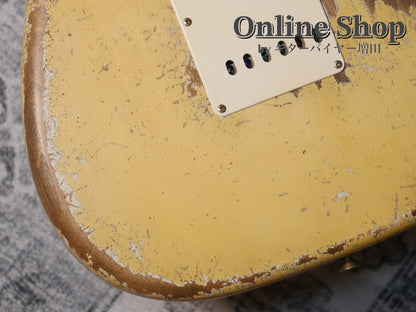 USED 2024 Fender Custom Shop MBS "Dale Wilson" 1962 Stratocaster Heavy Relic Aged Olympic White