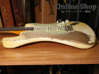 USED 2024 Fender Custom Shop MBS "Dale Wilson" 1962 Stratocaster Heavy Relic Aged Olympic White