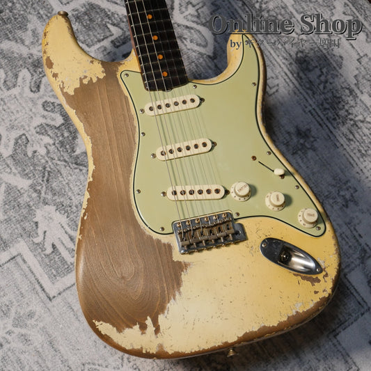 USED 2024 Fender Custom Shop MBS "Dale Wilson" 1962 Stratocaster Heavy Relic Aged Olympic White