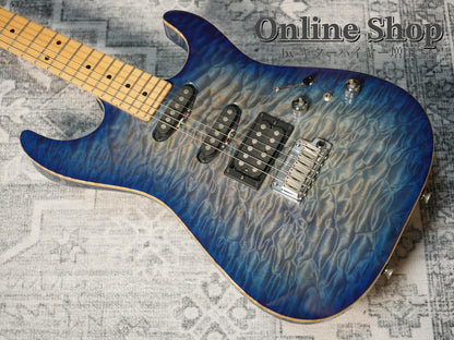 USED 2008 Tom Anderson Hollow Drop Top Jack's Blue Burst with Binding