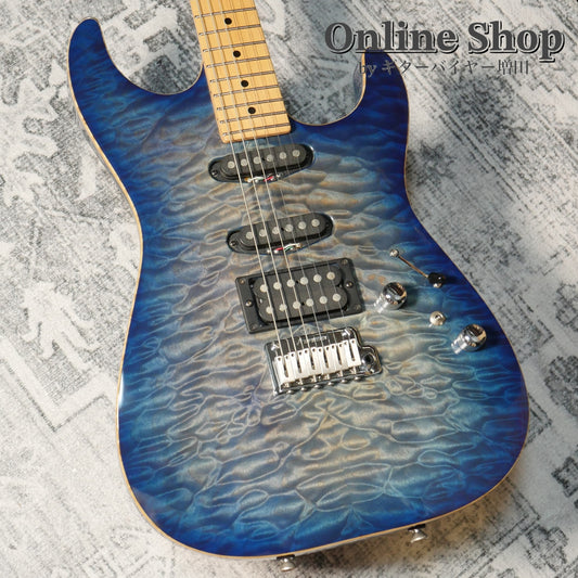 USED 2008 Tom Anderson Hollow Drop Top Jack's Blue Burst with Binding