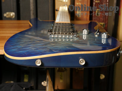 USED 2008 Tom Anderson Hollow Drop Top Jack's Blue Burst with Binding