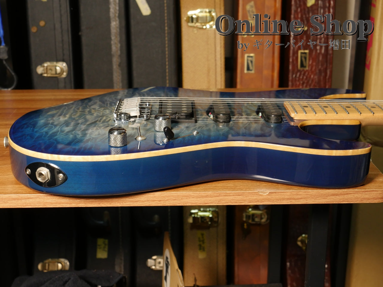 USED 2008 Tom Anderson Hollow Drop Top Jack's Blue Burst with Binding