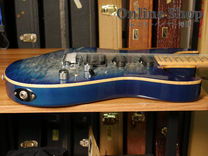 USED 2008 Tom Anderson Hollow Drop Top Jack's Blue Burst with Binding