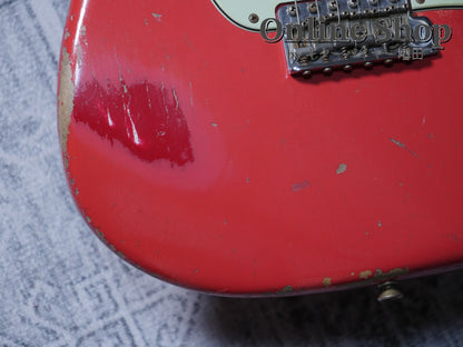 USED 2016 Fender Custom Shop MBS 1961 Stratocaster "22Frets" HSS Relic Fiesta Red by Todd Krause