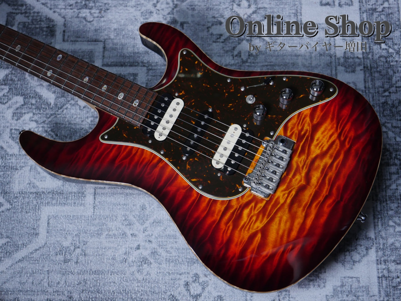 USED 2017 Freedom Custom Guitar Research Hydra 2-Point "Premium Quilt Maple" 日の出(HD)/MH