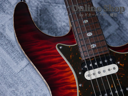 USED 2017 Freedom Custom Guitar Research Hydra 2-Point "Premium Quilt Maple" 日の出(HD)/MH