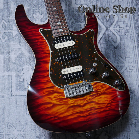 USED 2017 Freedom Custom Guitar Research Hydra 2-Point "Premium Quilt Maple" 日の出(HD)/MH