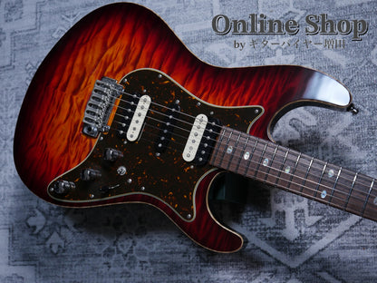 USED 2017 Freedom Custom Guitar Research Hydra 2-Point "Premium Quilt Maple" 日の出(HD)/MH