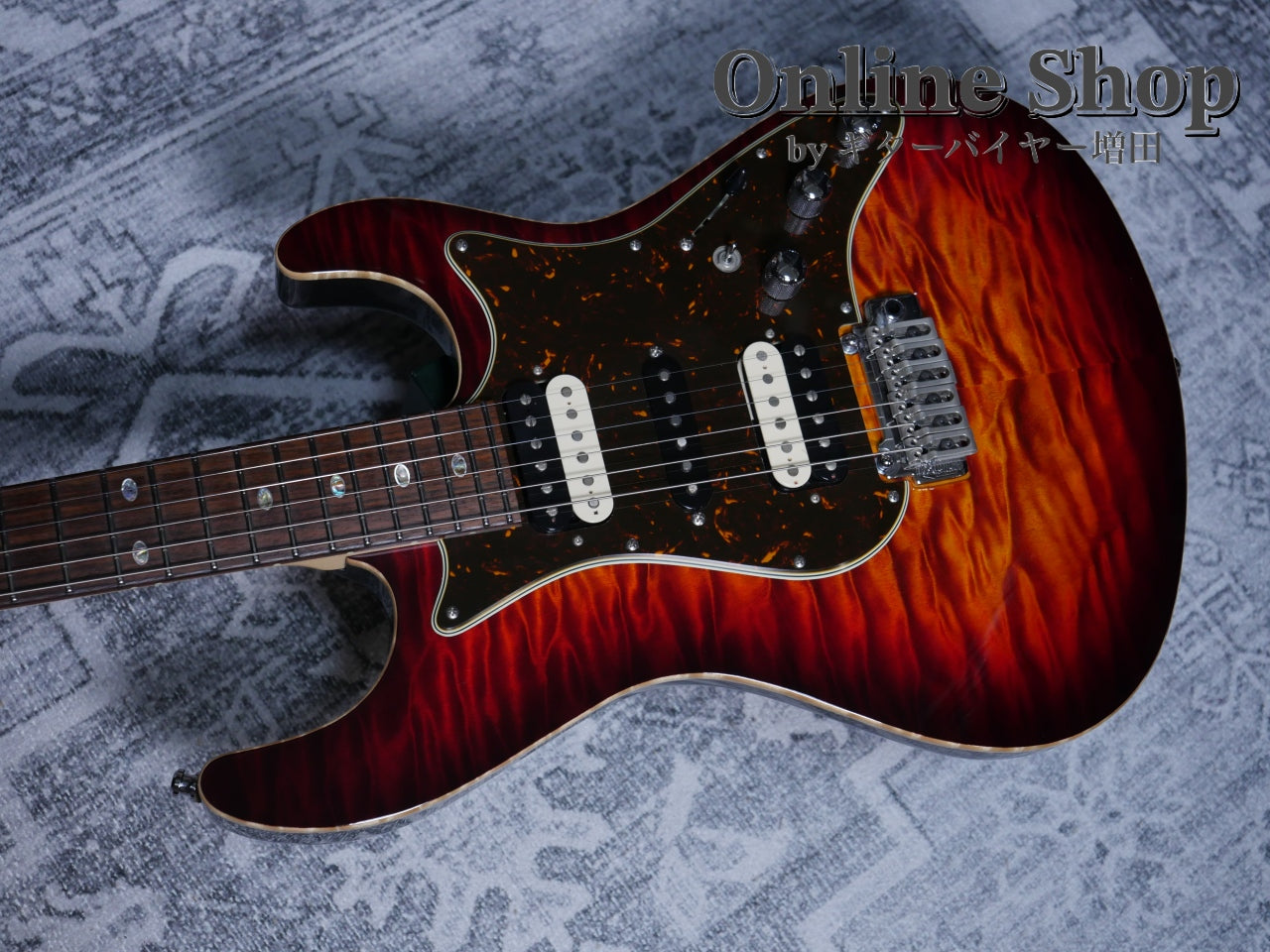 USED 2017 Freedom Custom Guitar Research Hydra 2-Point "Premium Quilt Maple" 日の出(HD)/MH
