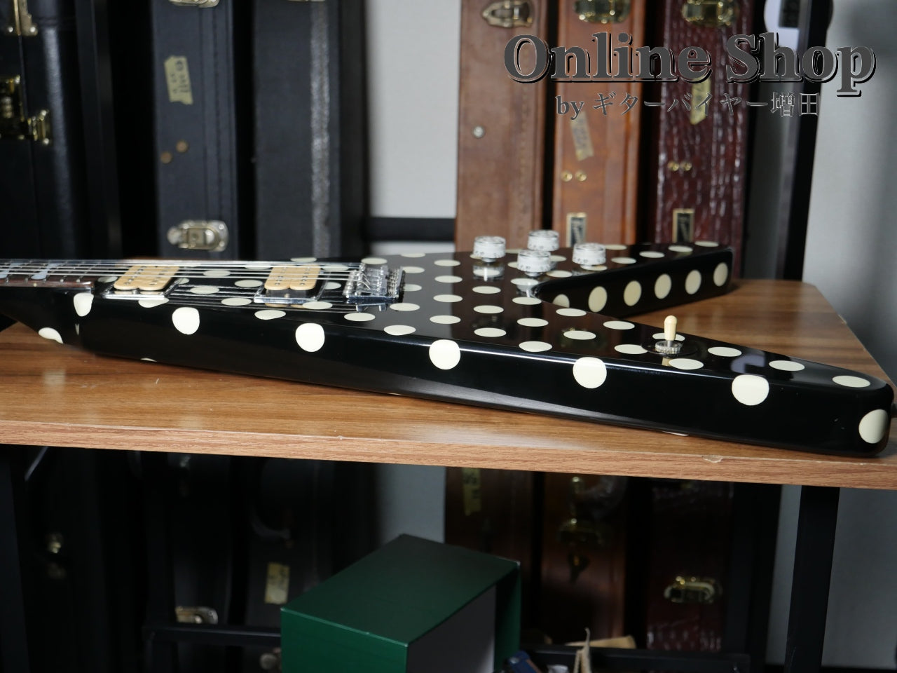 USED 1990s Fernandes FV-105RR BL-W Polka Dots