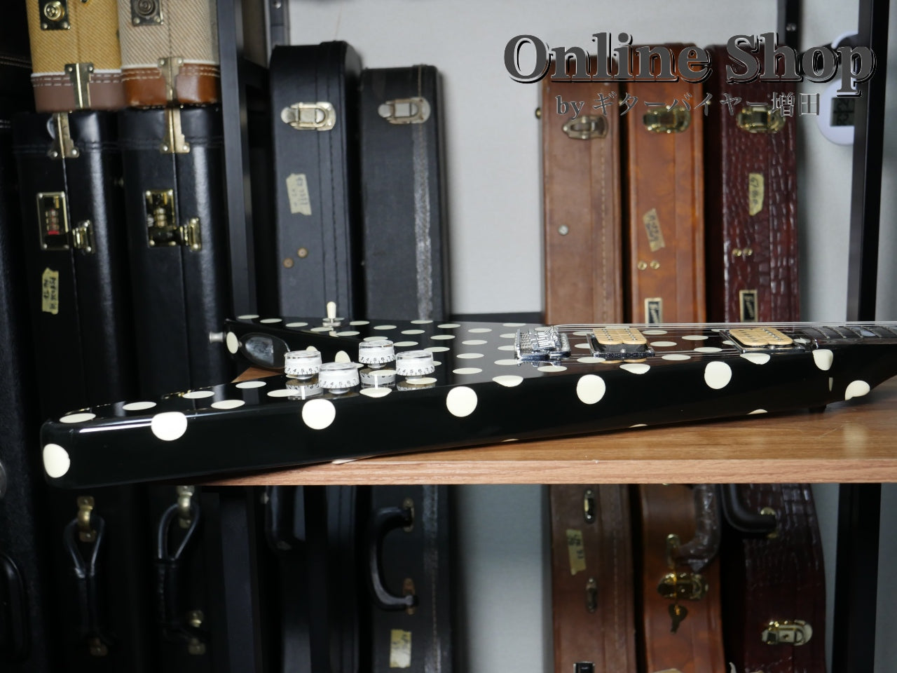 USED 1990s Fernandes FV-105RR BL-W Polka Dots