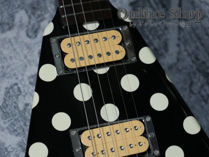 USED 1990s Fernandes FV-105RR BL-W Polka Dots