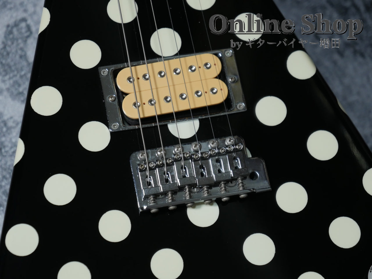 USED 1990s Fernandes FV-105RR BL-W Polka Dots