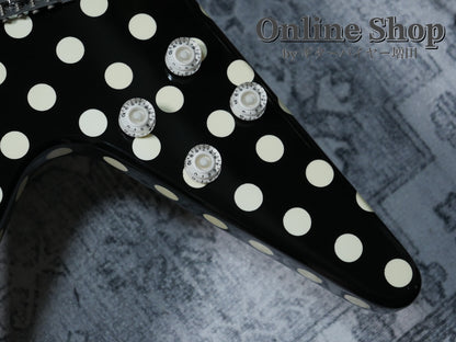 USED 1990s Fernandes FV-105RR BL-W Polka Dots