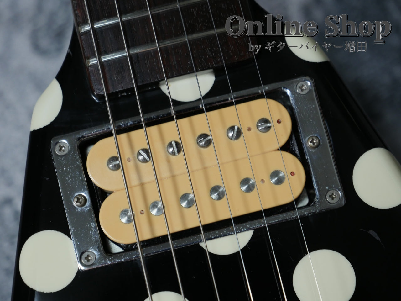 USED 1990s Fernandes FV-105RR BL-W Polka Dots