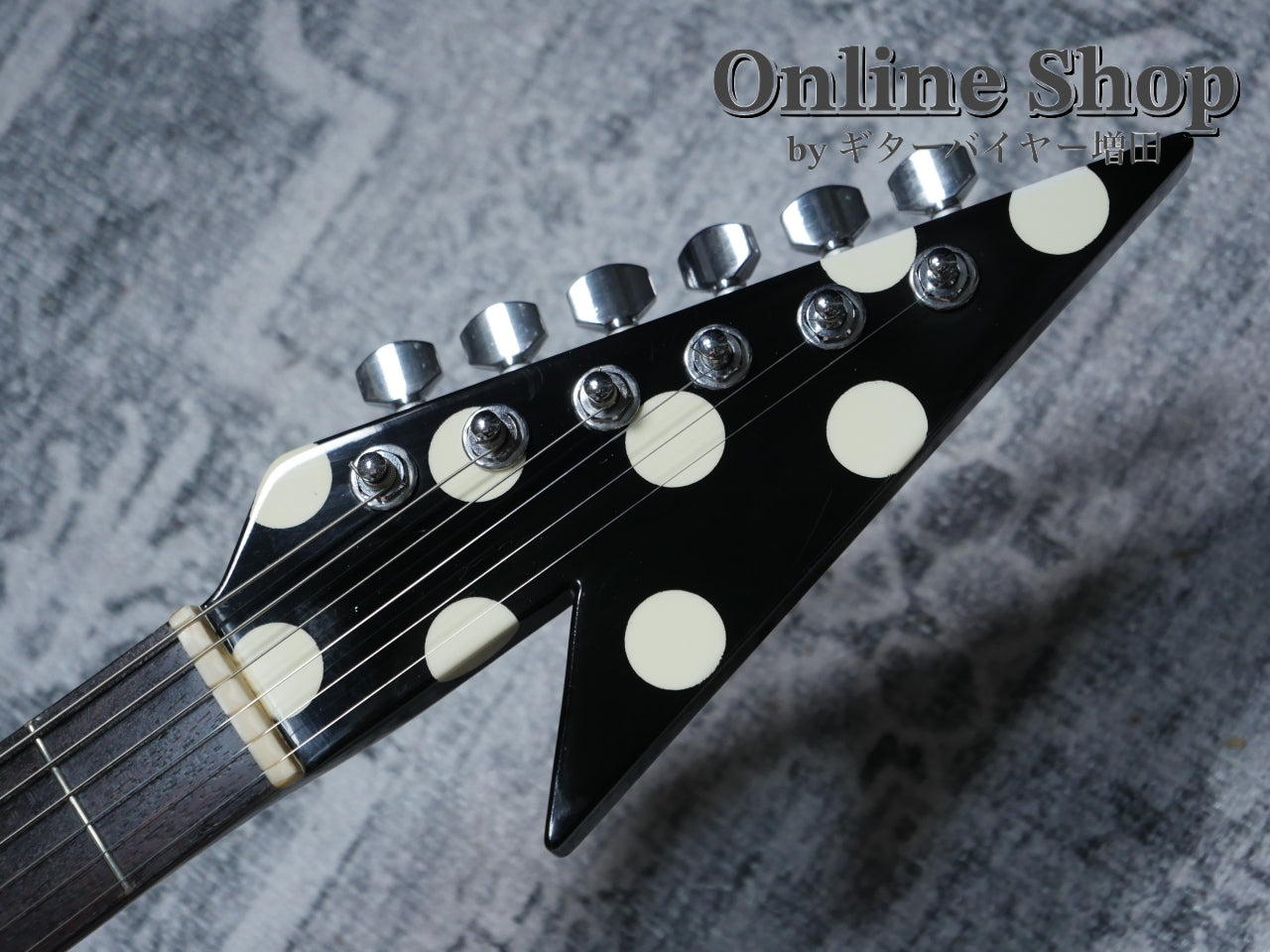 USED 1990s Fernandes FV-105RR BL-W Polka Dots