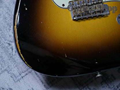 USED 2008 Fender Custom Shop MBS "John Cruz" 1961 Stratocaster Relic "Abigail Ybarra" 2-Color Sunburst