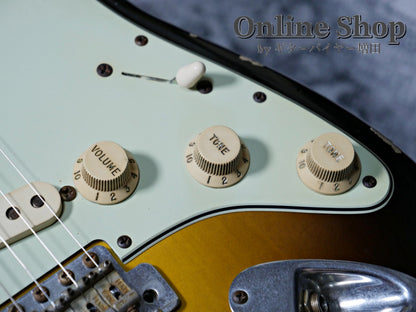 USED 2008 Fender Custom Shop MBS "John Cruz" 1961 Stratocaster Relic "Abigail Ybarra" 2-Color Sunburst