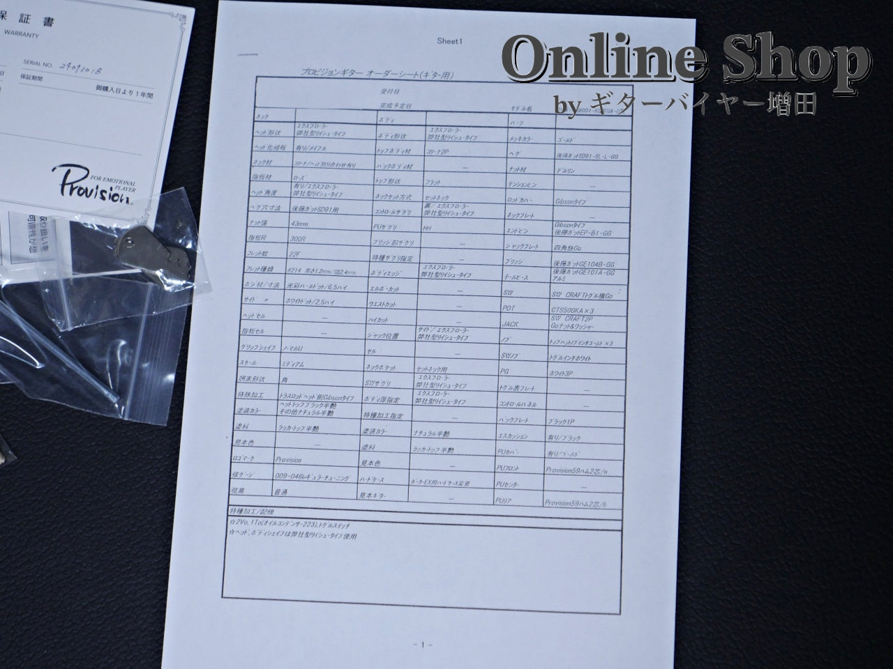 USED 2024 Provision "Korina EXP" VEX-TN#001 -KORINA- NTL Natural Half Matte