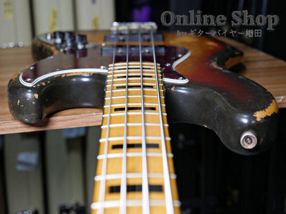 VINTAGE 1973 Fender Jazz Bass "Black Inlay & Binding" Sunburst