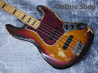 VINTAGE 1973 Fender Jazz Bass "Black Inlay & Binding" Sunburst
