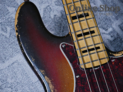 VINTAGE 1973 Fender Jazz Bass "Black Inlay & Binding" Sunburst