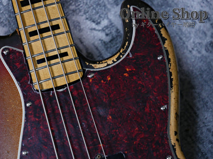 VINTAGE 1973 Fender Jazz Bass "Black Inlay & Binding" Sunburst