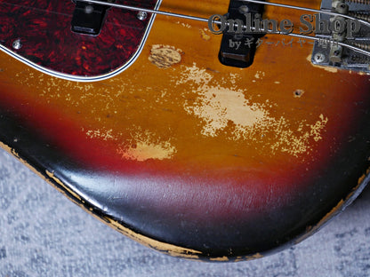 VINTAGE 1973 Fender Jazz Bass "Black Inlay & Binding" Sunburst