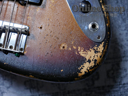 VINTAGE 1973 Fender Jazz Bass "Black Inlay & Binding" Sunburst