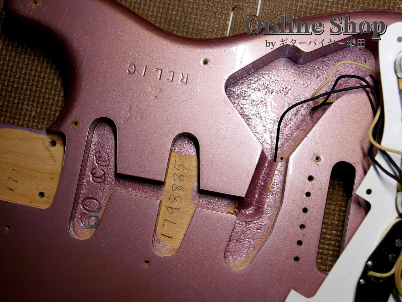 USED 2003 Fender Custom Shop 1960 Stratocaster Closet Classic "Flame Neck & Matching Head" Burgundy Mist