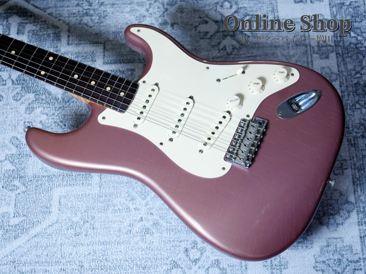 USED 2003 Fender Custom Shop 1960 Stratocaster Closet Classic "Flame Neck & Matching Head" Burgundy Mist