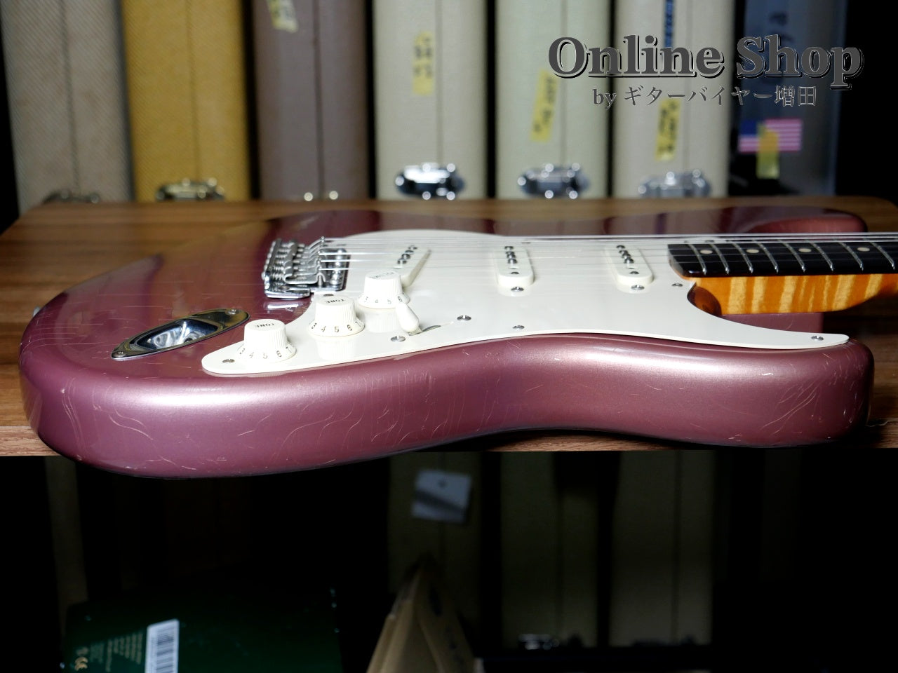 USED 2003 Fender Custom Shop 1960 Stratocaster Closet Classic "Flame Neck & Matching Head" Burgundy Mist