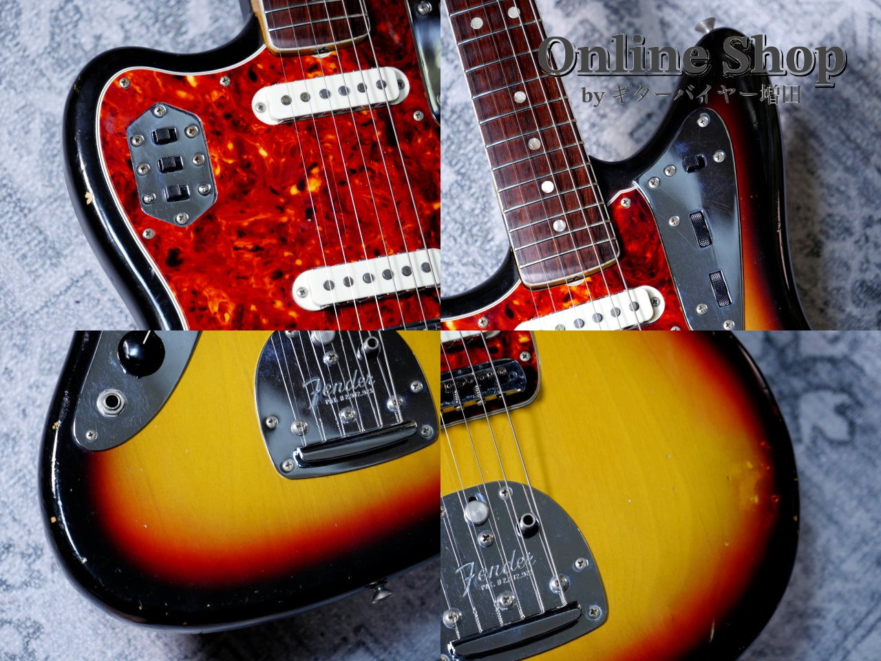 VINTAGE 1966 Fender Jaguar Sunburst Left Handed 