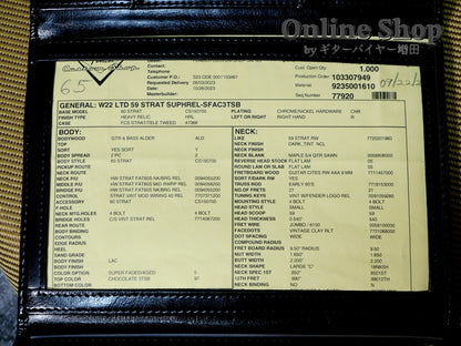 【商談中】USED 2023 Fender Custom Shop Limited Edition 1959 Stratocaster Super Heavy Relic Super Faded Aged Chocolate 3-Color Sunburst