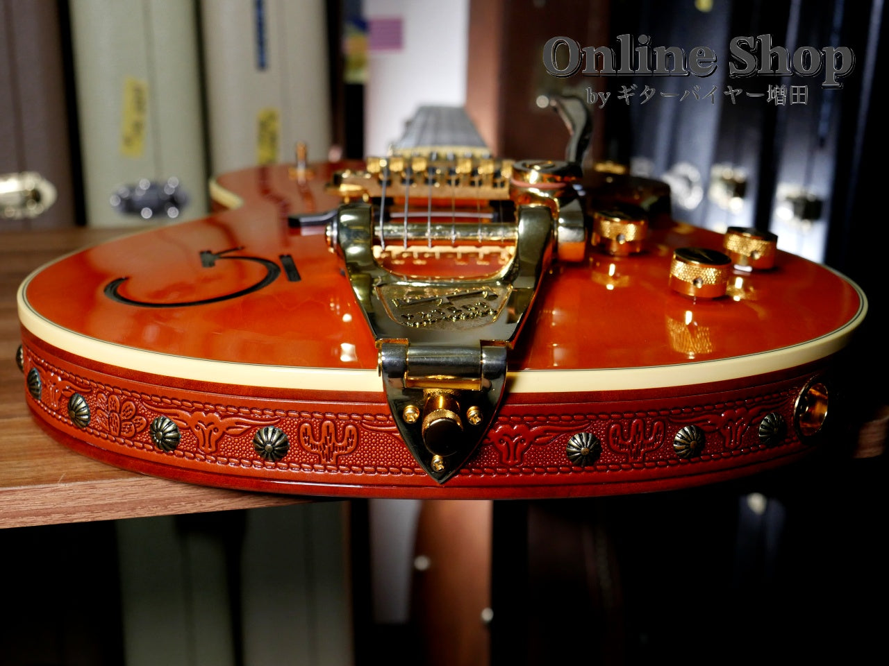 USED 2006 Gretsch G6130W Roundup with Leather Trim Western Maple Stain