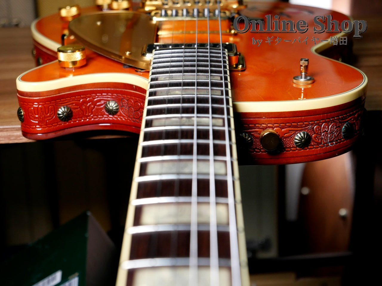 USED 2006 Gretsch G6130W Roundup with Leather Trim Western Maple Stain